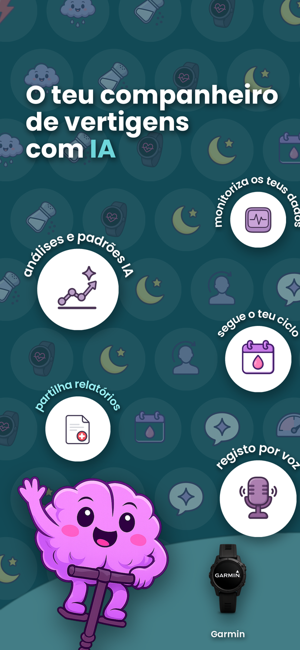 A sua companheira de IA para a vertigem